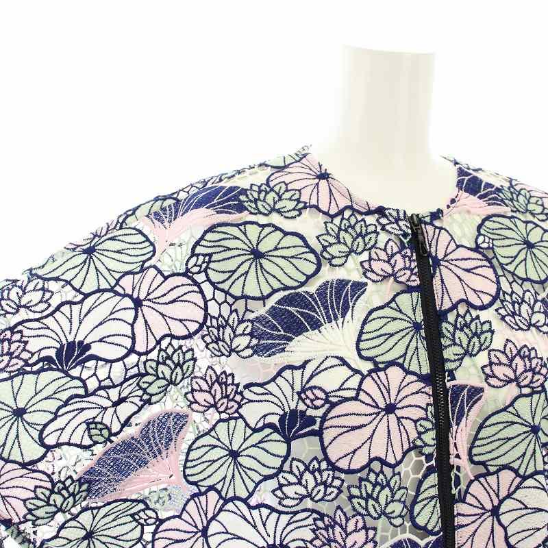 ヴィヴィアンタム VIVIENNE TAM ジップアップジャケット 半袖 花柄 