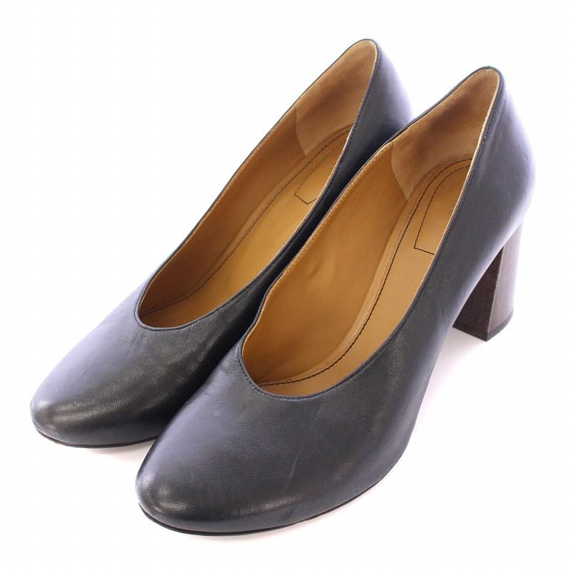 Chloe（クロエ） パンプス ラウンドトゥ チャンキーヒール レザー 36 