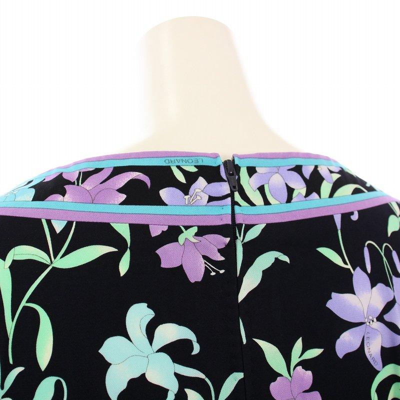 LEONARD 未使用品 レオナール FASHION ワンピース 七分袖 ひざ丈