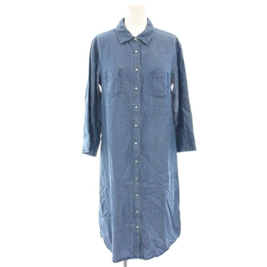 ローラアシュレイ LAURA ASHLEY デニムシャツワンピース ロング