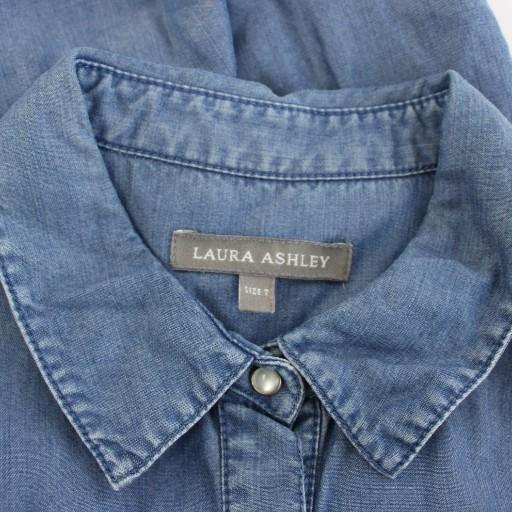 ローラアシュレイ LAURA ASHLEY デニムシャツワンピース ロング