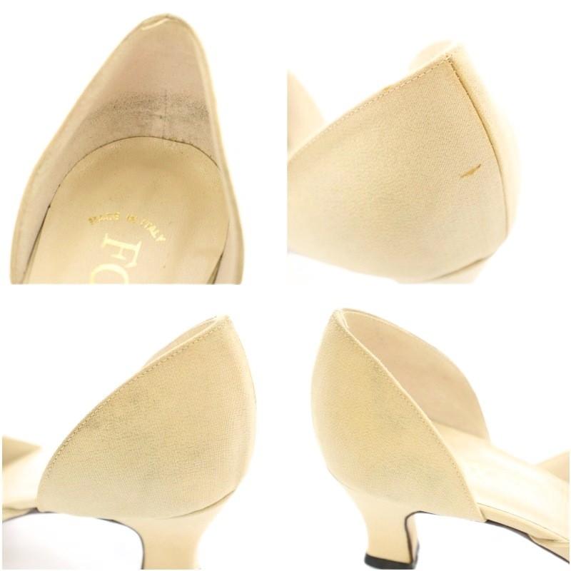 FOXEY 未使用パンプス FOXEY フォクシー パンプス チャンキーヒール 36.5 ベージュ /KU