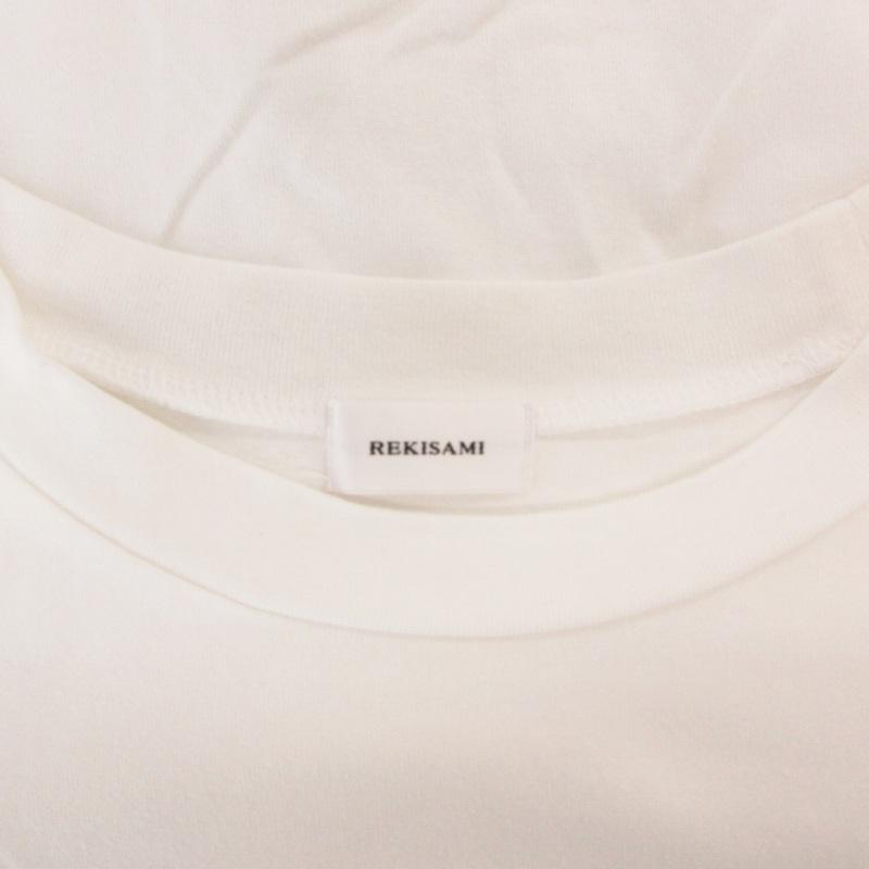 rekisamiリボンカットソー⭐️新品未使用品 レキサミ REKISAMI 美品 Tシャツ 半袖 リボン 1 白 ホワイト /KR