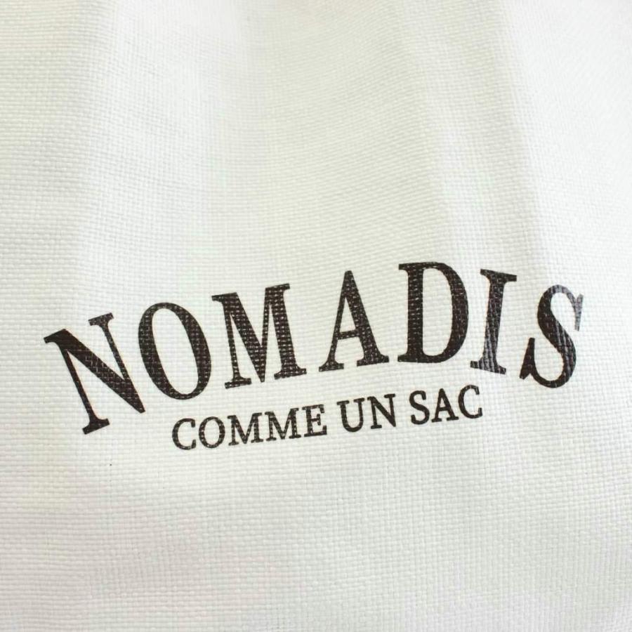 ノマディス NOMADIS トートバッグ ロゴ ナイロン 白 ホワイト /KU