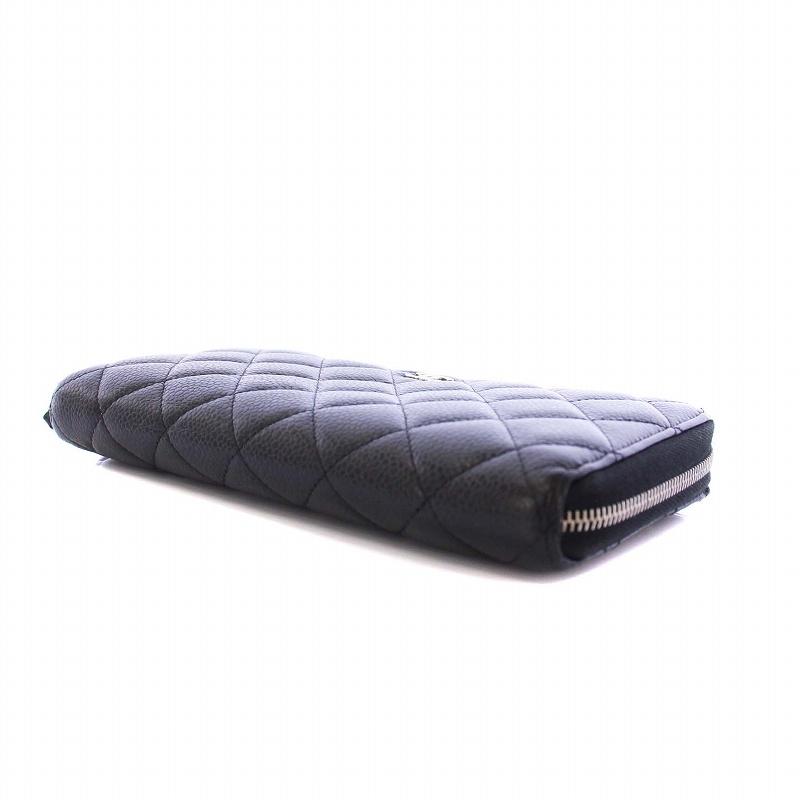 CHANEL シャネル 長財布 キャビアスキン ココマーク ラウンド