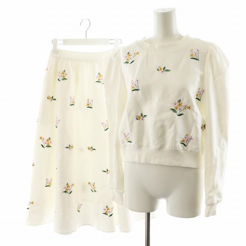 チェスティ Chesty 21AW セットアップ デイジー刺繍 スウェット