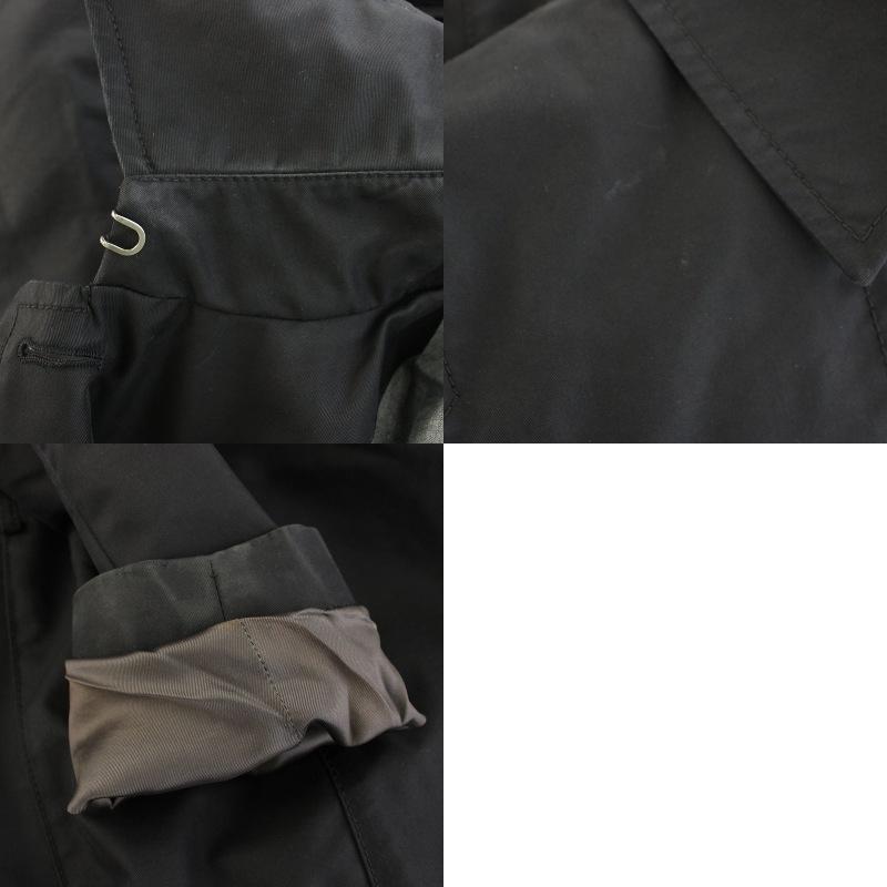 極美品 ヘルノ トレンチコート ベルト付き ブラックM ヘルノ HERNO トレンチコート アウター ミドル ベルト 44 黒