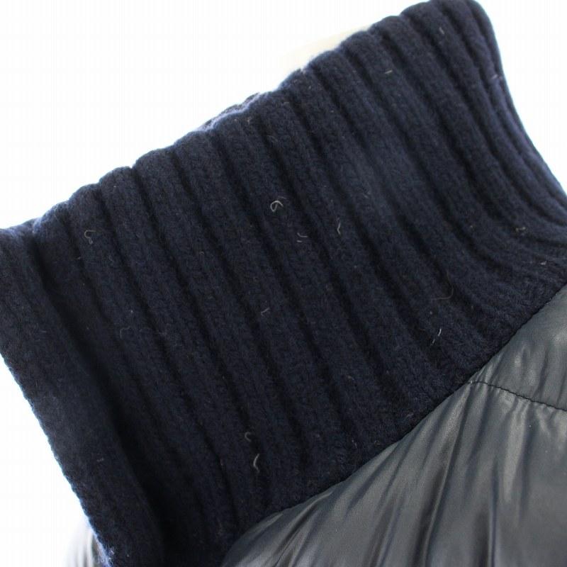 極美品✨HERNO ヘルノ ダウンコート ニット 切り替え 42 ネイビー 希少 HERNO 【並行輸入品】ヘルノ ダウンコート PI001965D33432