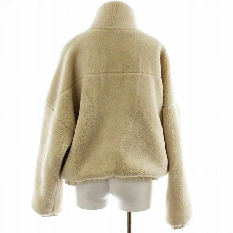 ○★新品 未使用 MARK&LONA サイドジップ ハイネック ボアフリース フリースジャケット ボア コート レディース ジップアップ