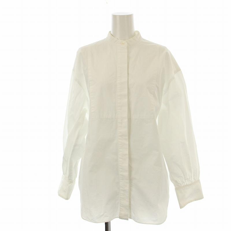 アンクレイヴ UNCRAVE シャツ ブラウス 長袖 バンドカラー 1 白