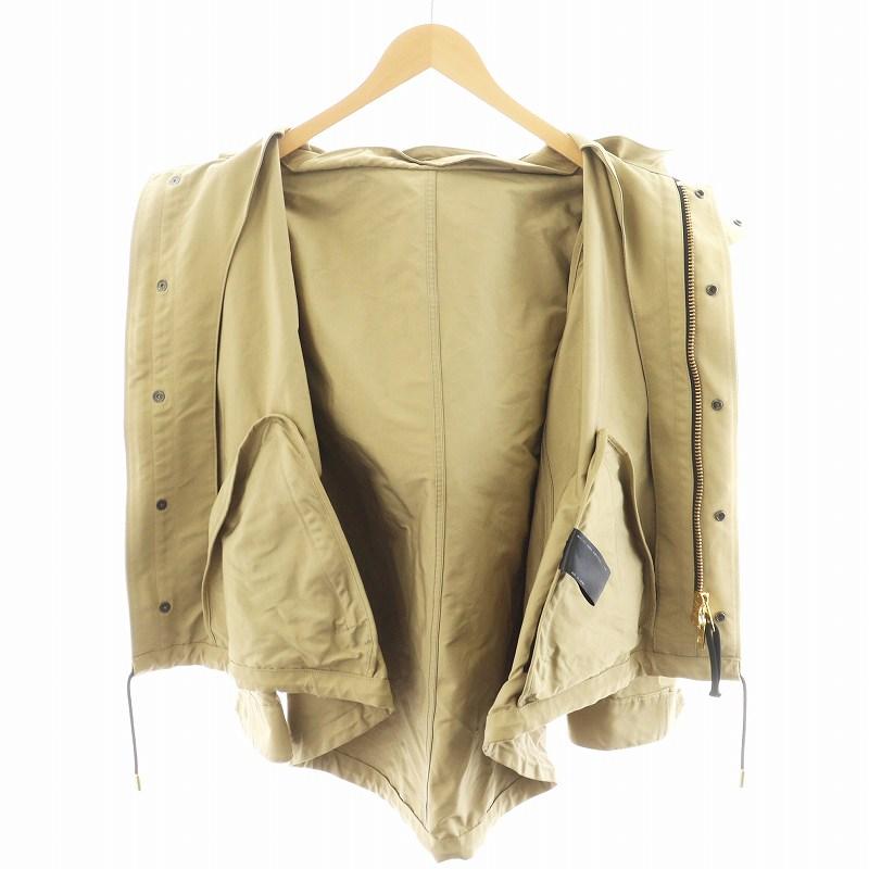 未使用！ザ　リラクス　フード付きアウター　36ベージュ THE RERACS（ザ リラクス） *フード付きジャケット*36ブルゾンダブル