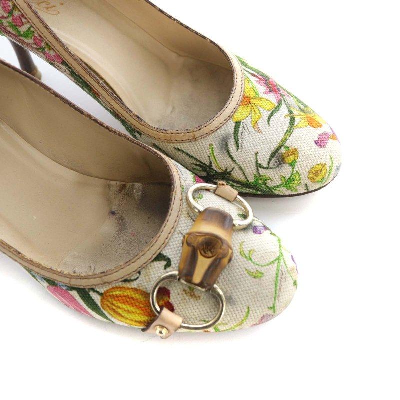 GUCCI（グッチ） バンブー ホースビット パンプス ハイヒール 花柄 