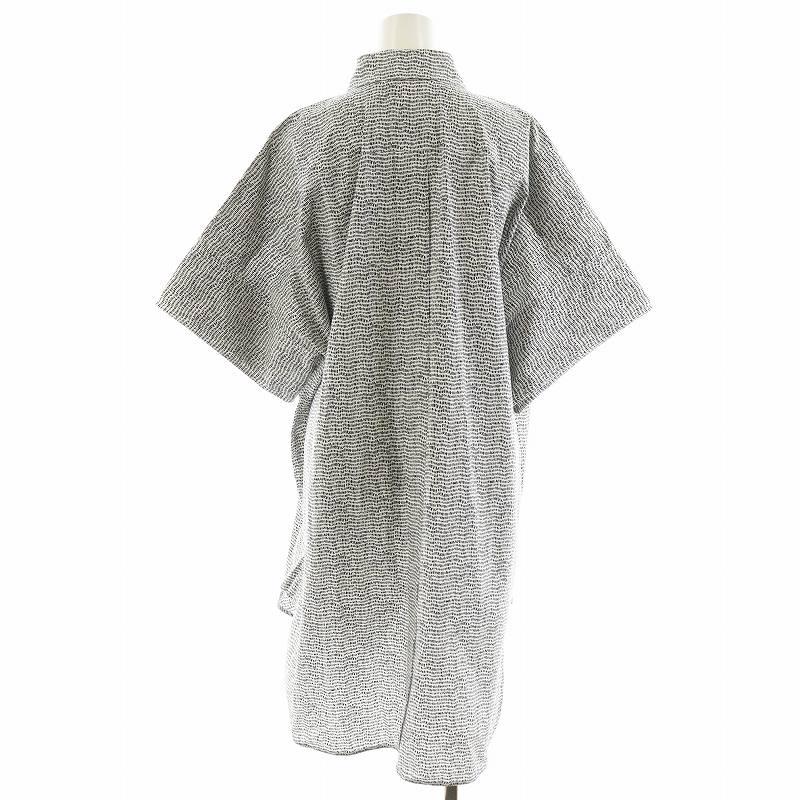 Max Mara（マックスマーラ） シャツワンピース 総柄 半袖 ひざ丈 36 白