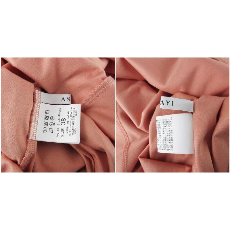 アナイ ANAYI シャツ ブラウス カットソー 半袖 38 オレンジ 102118-15