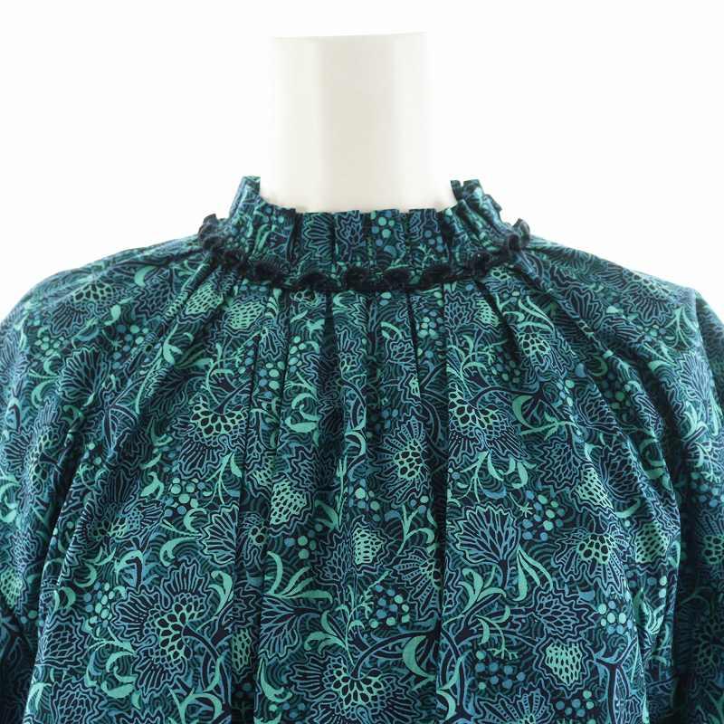 【美品】DRAWER　 ブラウス　花柄　サイズ36 drawer ドゥロワー フラワージャガードブラウス36