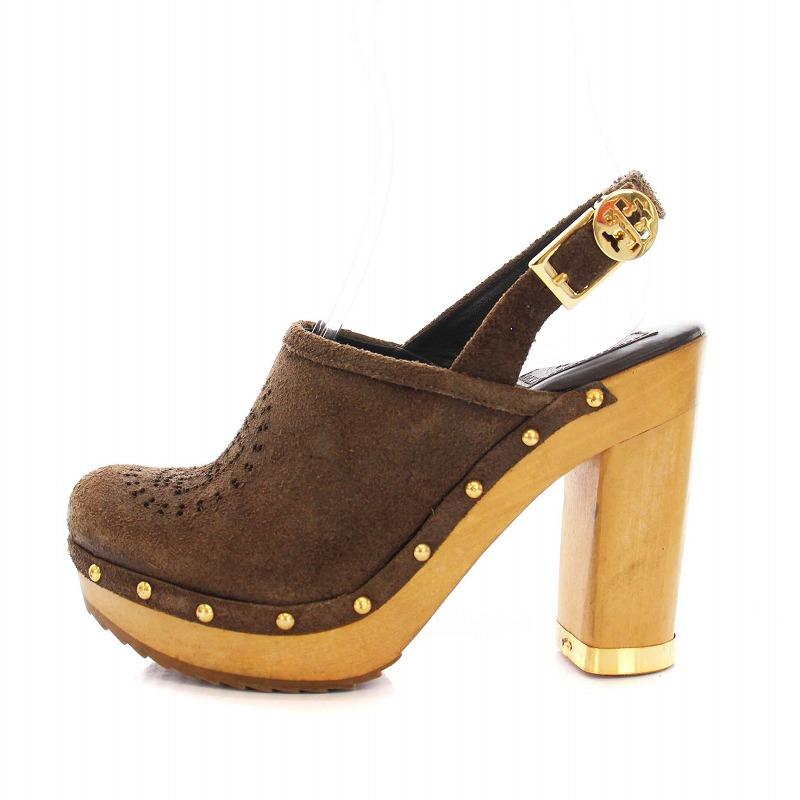 TORY BURCH トリーバーチ サボ サンダル チャンキーヒール スエード