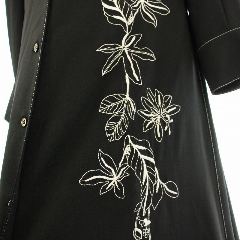 未使用品 アドーア ADORE 22SS フラワーバード刺繍シャツワンピース