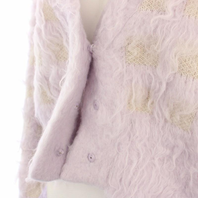 ファーファー furfur 25SS ファーリーチェックカーディガン ニット