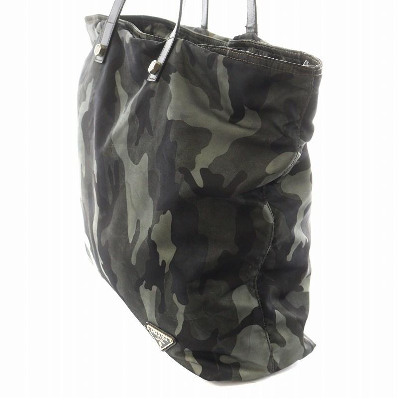 プラダ　PRADA ミニトートバッグ　トライアングルロゴ　カーキ プラダ PRADA ミニトートバッグ トライアングルロゴ カーキ