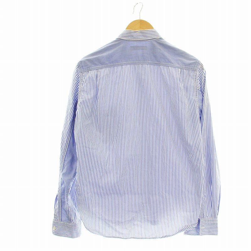 COMME des GARÇONS HOMME 長袖シャツ L 青白ストライプ コムデギャルソンオム COMME des GARCONS HOMME シャツ 長袖