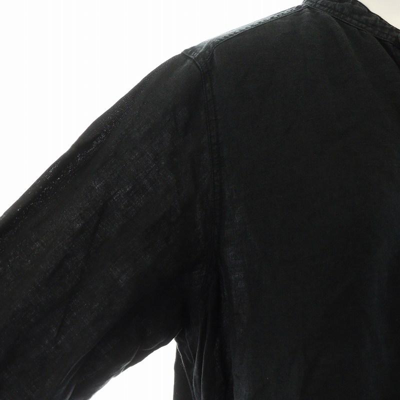 ネストローブ nest Robe ワンピース ロング丈 長袖 リネン 麻 黒