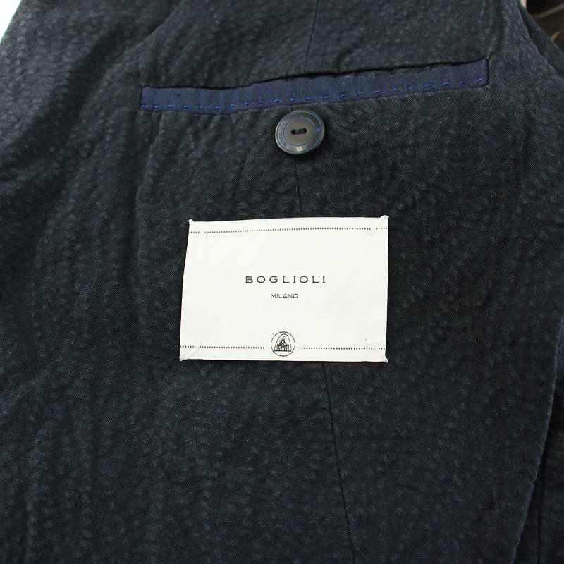 【中古】ボリオリ BOGLIOLI 23 DOVER テーラードジャケット ブレザー 麻 リネン混 46 紺 ネイビー T2902E /KU メンズ ボリオリ BOGLIOLI 23 DOVER テーラードジャケット ブレザー 麻 リネン