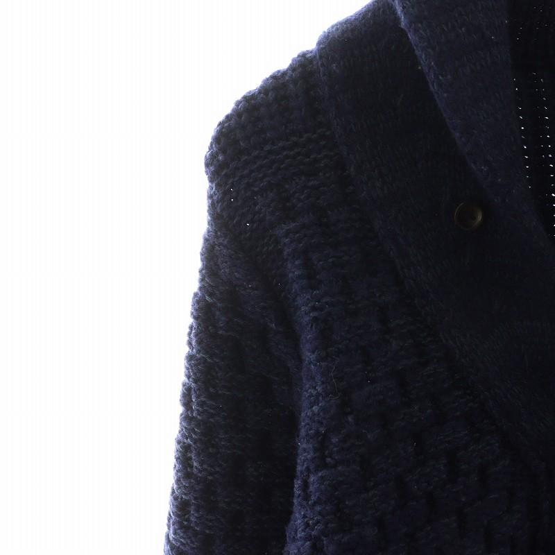 【中古】ザノーネ ZANONE 2B3 JOE カーディガン ロゴ ウール 48 紺 ネイビー 7ET JP3 ZB001 /AN30 メンズ ザノーネ ZANONE 2B3 JOE カーディガン ロゴ ウール 48 紺 ネイビー