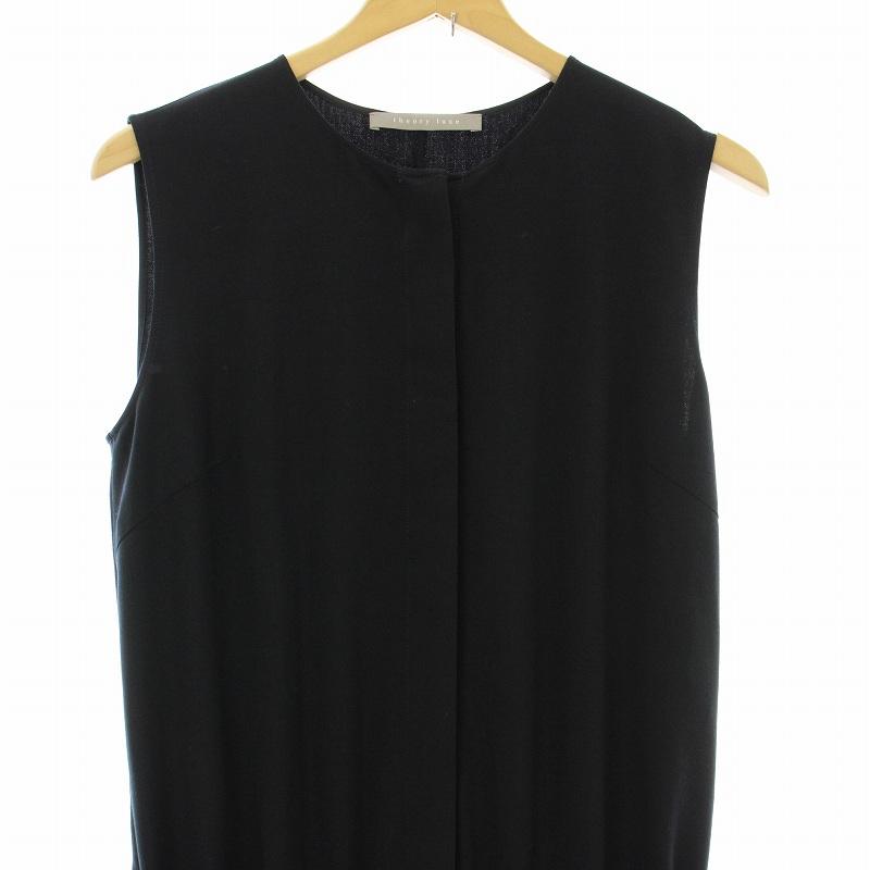 【新品タグ付き】セオリーリュクス　サロペット　オールインワン　ウエストリボン　黒 theory luxe セオリーリュクス 23SS VIMONT TAGE 新素材Vimont