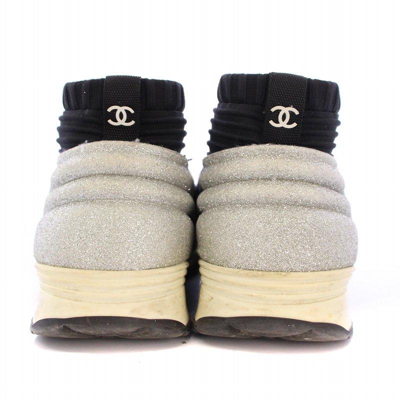 CHANEL（シャネル） ソックススニーカー ハイカット シューズ ラメ