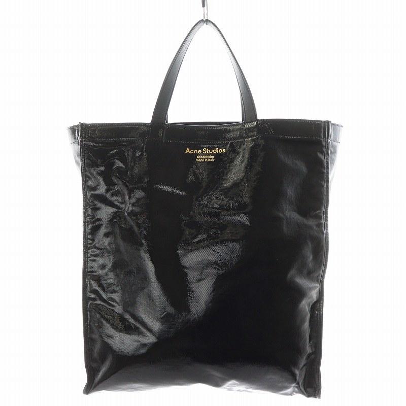 Acne Studios シャイニーブラック トートバッグ ACNE STUDIOS（アクネストゥディオズ）のシャイニートートバッグ