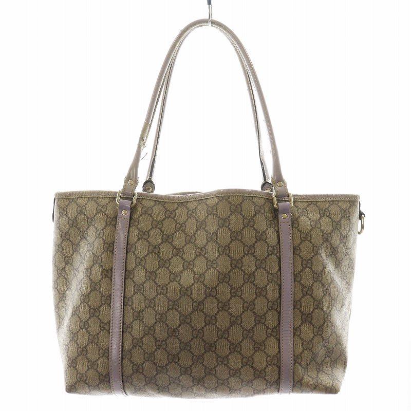 GUCCI グッチ GGスプリーム トートバッグ ショルダーバッグ レザー PVC 