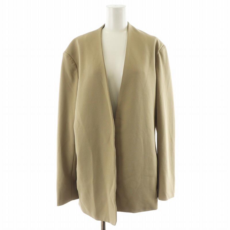 【中古】トゥデイフル 22AW カラーレス ツイル ジャケット ダブルタックツイルトラウザーズ セットアップ 38 ベージュ トゥデイフル 22AW カラーレス ツイル ジャケット ダブルタックツイル