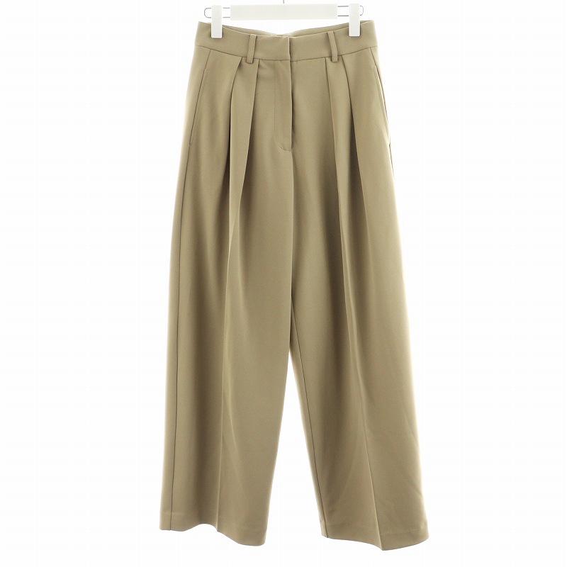 【中古】トゥデイフル 22AW カラーレス ツイル ジャケット ダブルタックツイルトラウザーズ セットアップ 38 ベージュ トゥデイフル 22AW カラーレス ツイル ジャケット ダブルタックツイル