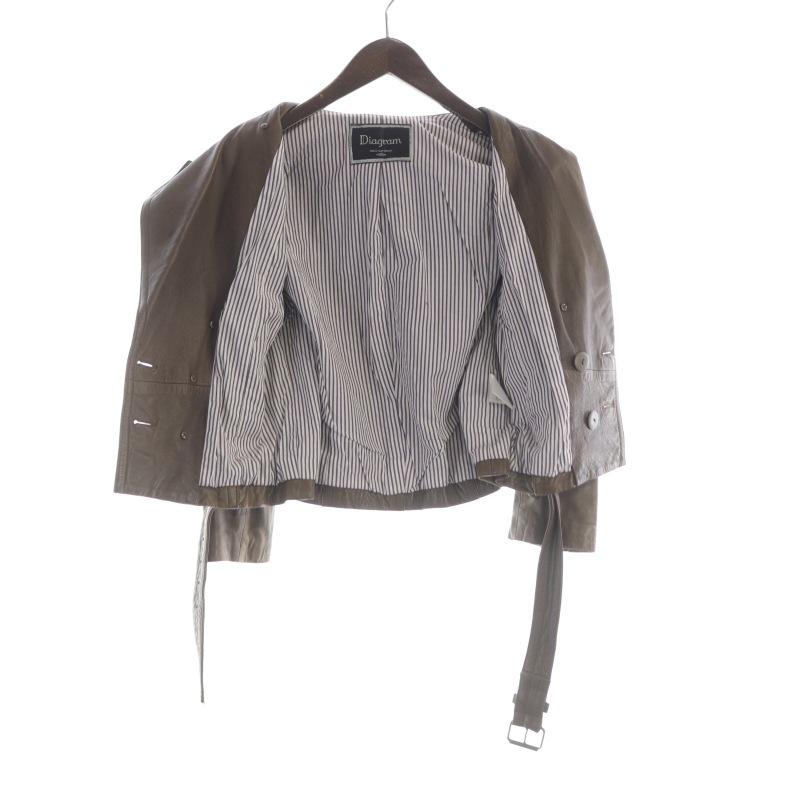 グレースコンチネンタル❗️ビジュージャケット❗️美品❗️36サイズ❗️ グレースコンチネンタル ビジュー付ノーカラージャケット ライト