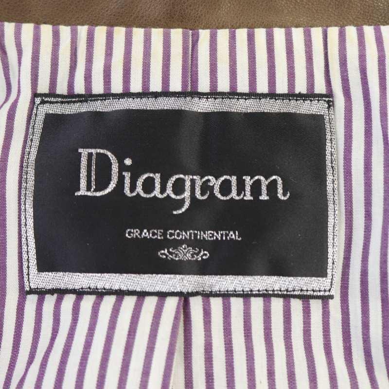 【美品】グレースコンチネンタル diagram ジャケット　帯ベルトリボン付 ダイアグラム グレースコンチネンタル ラムレザージャケット