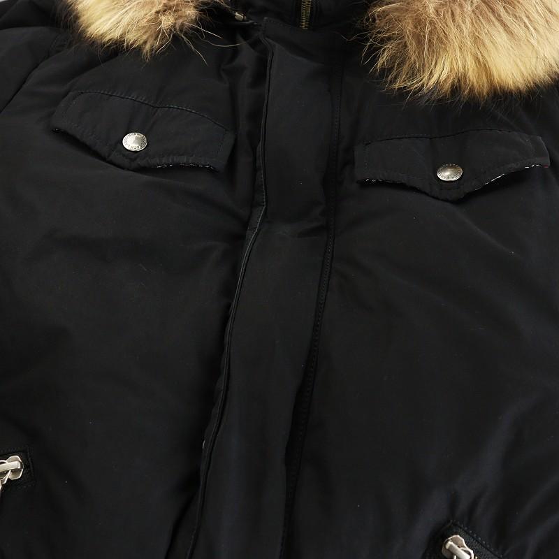 BURBERY BLACK LABEL ナイロンジャケット ブラック ファー付き BURBERRY BLACK LABEL バーバリーブラックレーベル ダウン