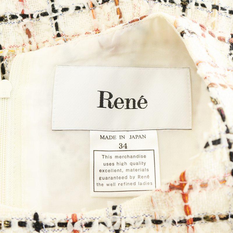 Rene（ルネ） Rene 23年製 ワンピース ノースリーブ ロング丈 ツイード