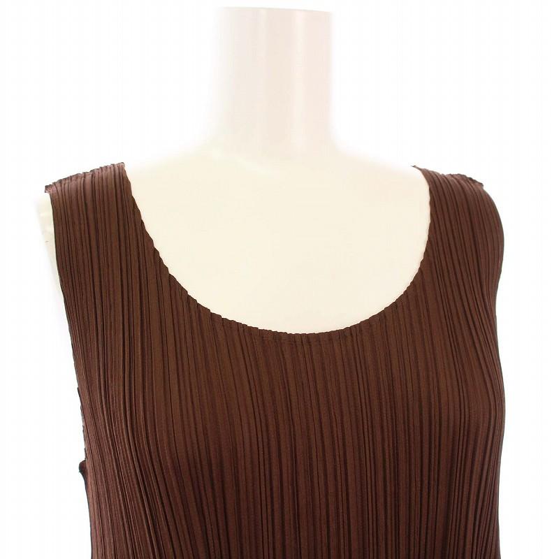 PLEATS PLEASE/プリーツプリーズ/ノースリーブ切替ワンピース/3 中古・古着通販】PLEATS PLEASE (プリーツプリーズ
