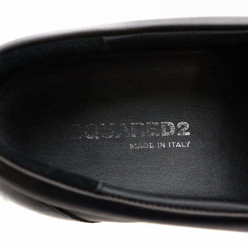 DSQUARED2（ディースクエアード） スリッポン シューズ レザー 45 黒