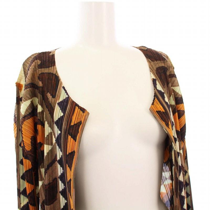 プリーツプリーズ PLEATS PLEASE イッセイミヤケ ロングカーディガン