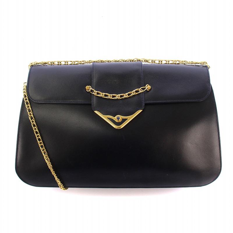 Cartier カルティエ サファイアライン ショルダーバッグ レザー