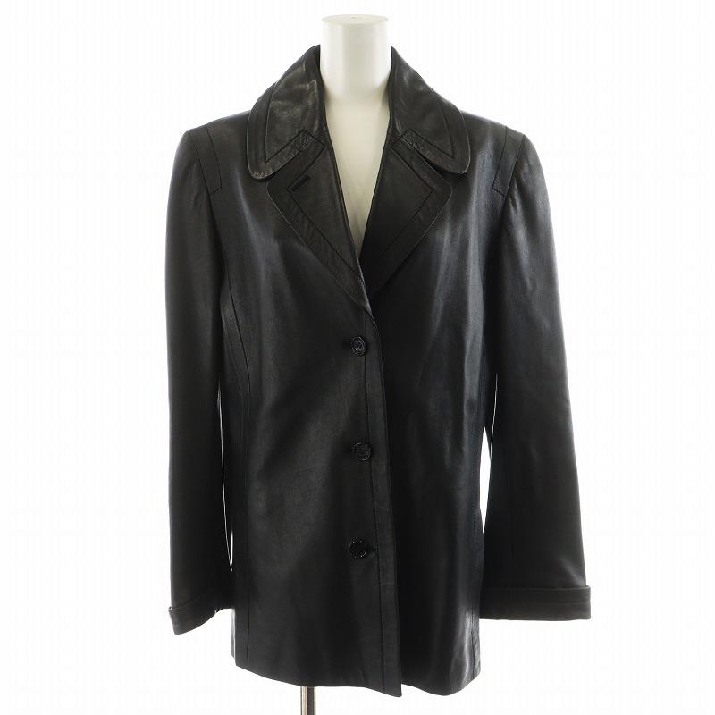 LOEWE ロエベ黒 レザー ジャケット LOEWE ロエベ レザージャケット 革ジャン 40 黒 ブラック /AN24