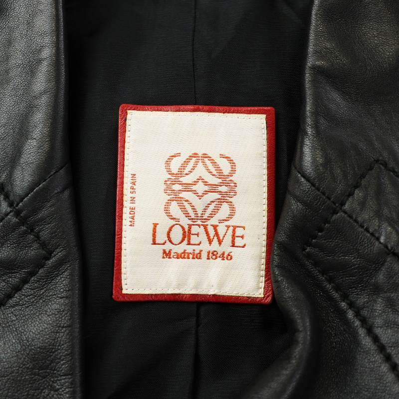 LOEWE（ロエベ） レザージャケット 革ジャン 40 黒 ブラック /AN24
