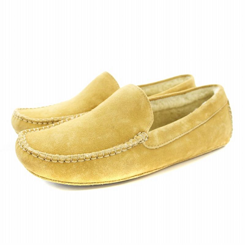 コールハーン COLE HAAN HOME モカシン スエード ボア 6.5 ベージュ
