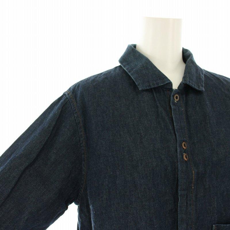 パラスパレス Pallas Palace デニムシャツ ブラウス 長袖 0 紺  