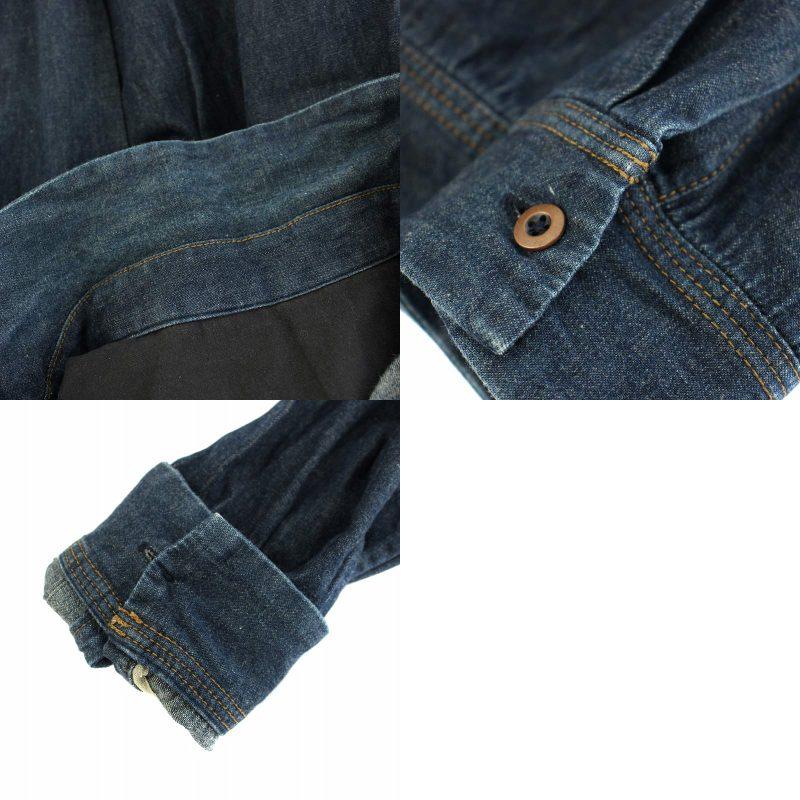 パラスパレス Pallas Palace デニムシャツ ブラウス 長袖 0 紺  