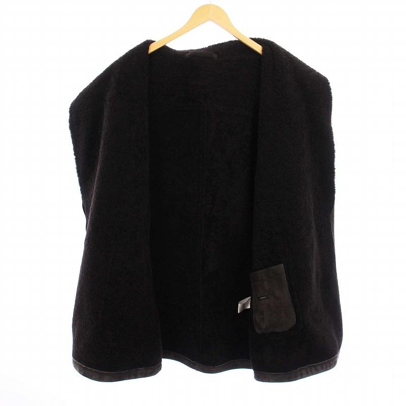 コモリ COMOLI 23AW シープスキン ショールカラーコート ムートン