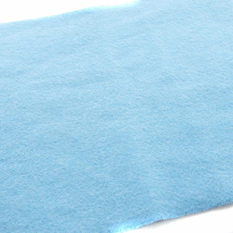 ジョンストンズ Johnstons CASHMERE マフラー フリンジ カシミヤ 水色