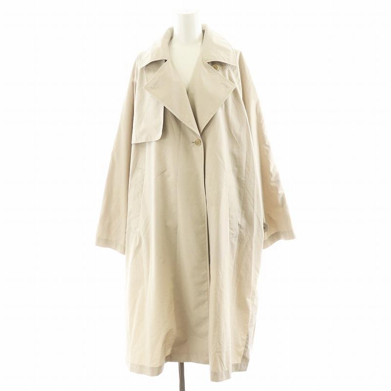 IENA / トレンチコート/38/ポリエステル/KHK/22020900028010 イエナ IENA ポプリンオーバートレンチコート ロング丈 38 ベージュ
