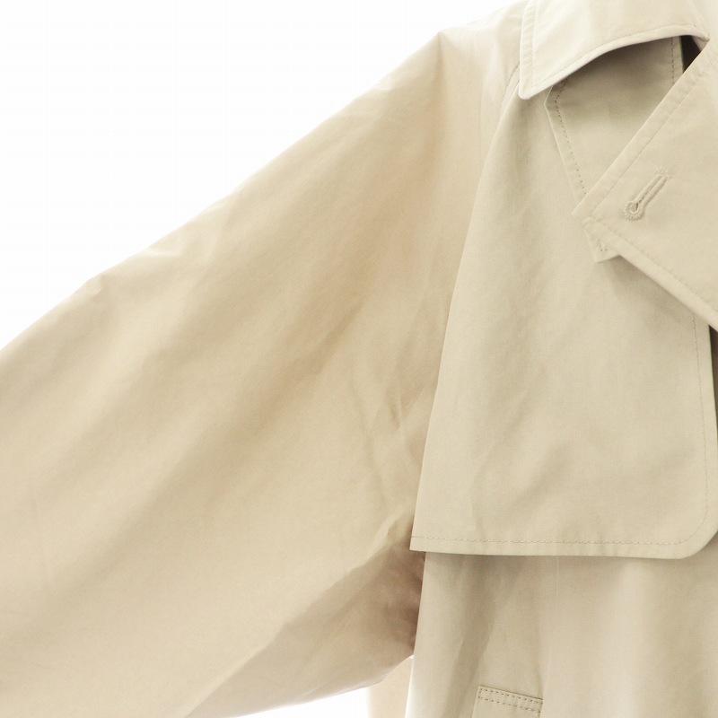 イエナ IENA ポプリンオーバートレンチコート ロング丈 38 ベージュ